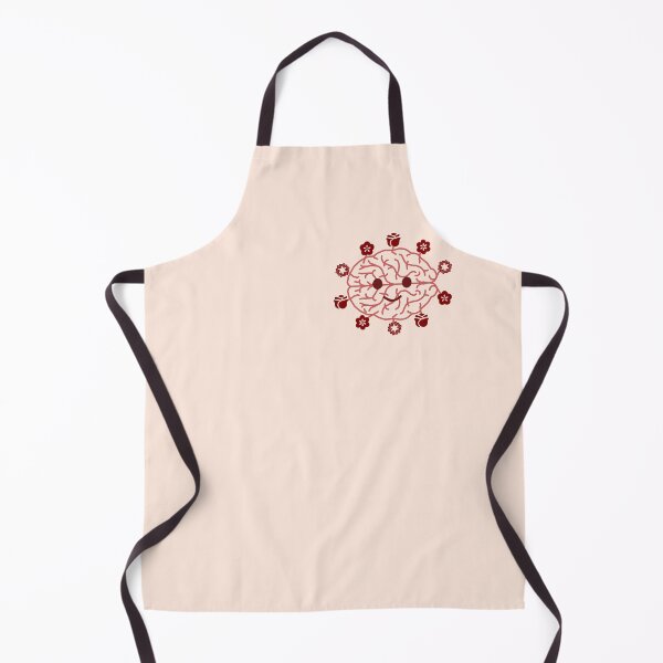 Item preview, Cute Happy Brain with Maroon Flowers | Mental Health Design designed and sold by CreativeArtistL.