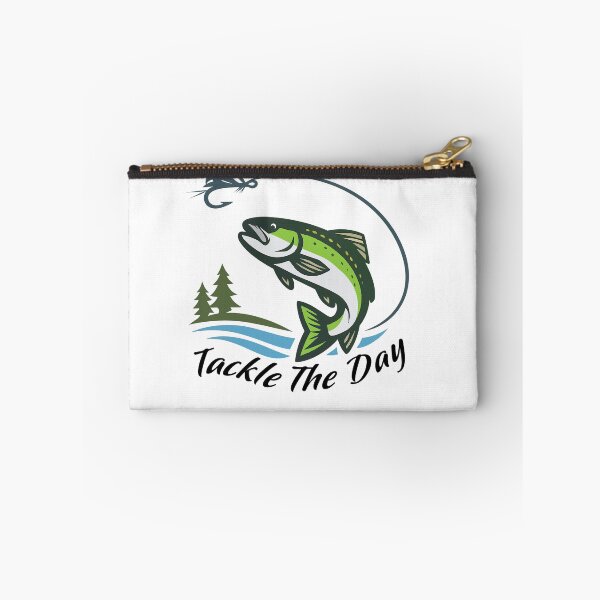 Item preview, Trout fishing logo style illustration "Tackle the Day" dry fly. designed and sold by Art-Horizon.