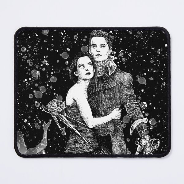 Item preview, Edward Scissorhands & Kim | Tim Burton Gothic Art | Dark Aesthetic Illustration designed and sold by ONYX ART & DESIGN.