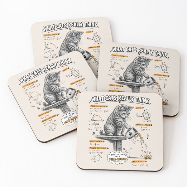 Item preview, What Cats Really Think, Funny Cat Physics, Cat Knocking Glass, Science Cat Gift for Cat Lover designed and sold by Cchotlan.