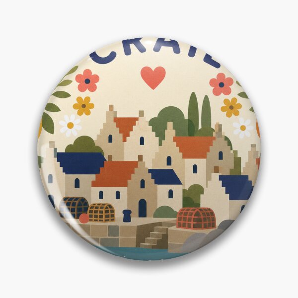 Item preview, Crail Scotland Travel Souvenir Modern Folk Art designed and sold by VisualArtsOasis.