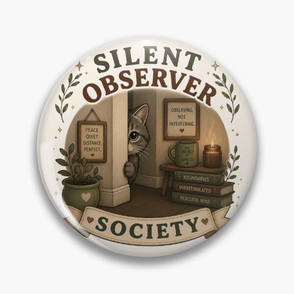 Item preview, Funny Silent Observer Cat Society designed and sold by legendaryskins.