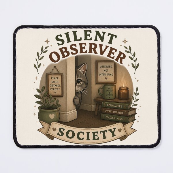 Item preview, Funny Silent Observer Cat Society designed and sold by legendaryskins.