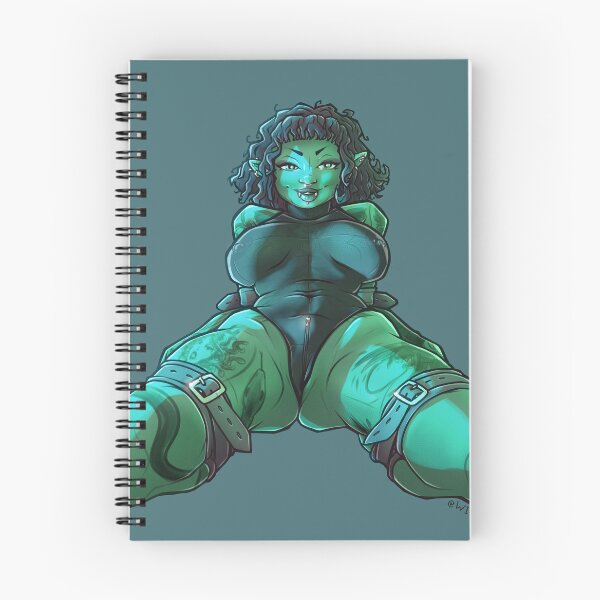 Item preview, Orc Babe Monster Girl Pin-Up designed and sold by wiseacreart.