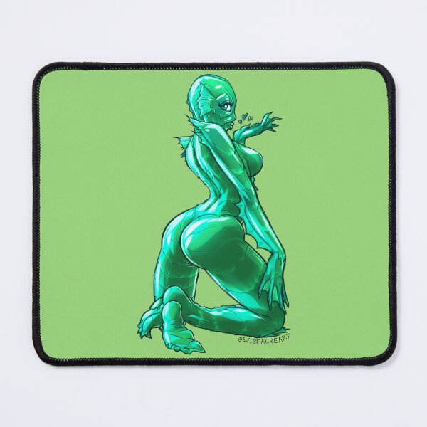 Item preview, Swamp Babe Monster Girl Pin-Up designed and sold by wiseacreart.