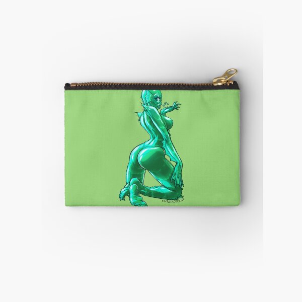 Item preview, Swamp Babe Monster Girl Pin-Up designed and sold by wiseacreart.
