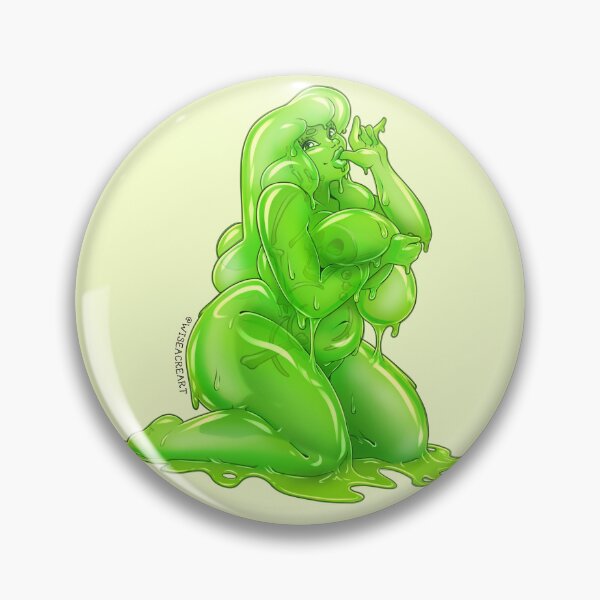 Item preview, Slime Babe Monster Girl Pin-Up designed and sold by wiseacreart.