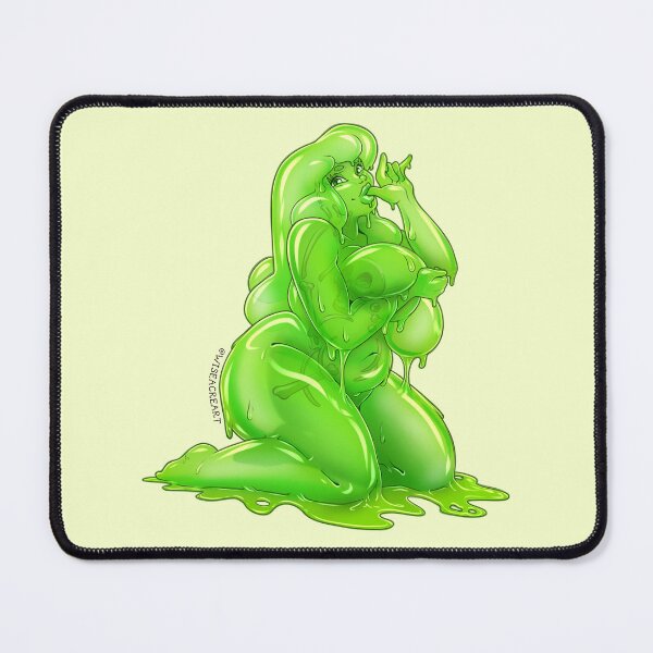 Item preview, Slime Babe Monster Girl Pin-Up designed and sold by wiseacreart.