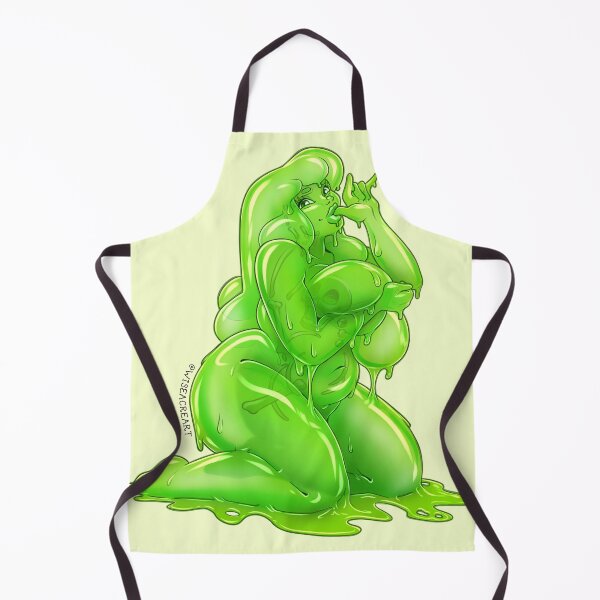 Item preview, Slime Babe Monster Girl Pin-Up designed and sold by wiseacreart.