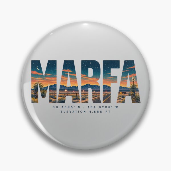 Item preview, Vintage Marfa Texas Coordinates Desert Typography designed and sold by SimplyJasper.