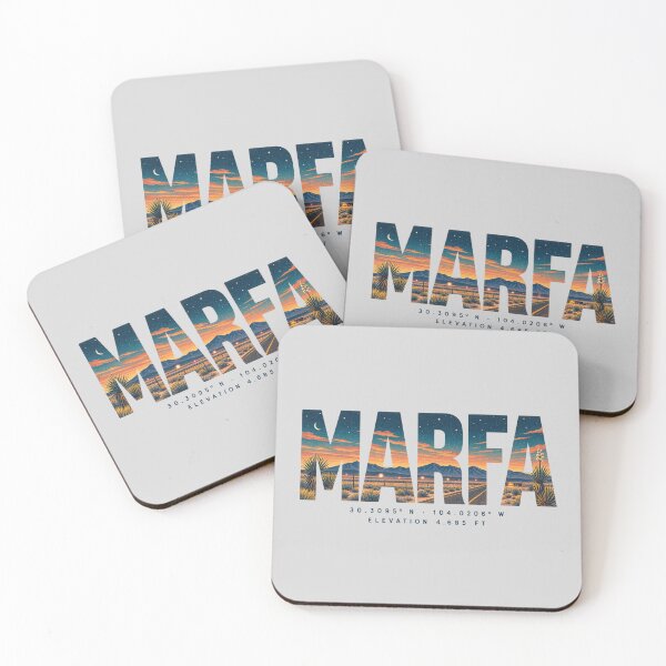 Item preview, Vintage Marfa Texas Coordinates Desert Typography designed and sold by SimplyJasper.