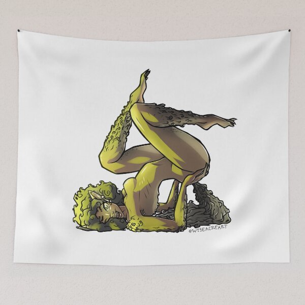 Item preview, Werewolf Babe Monster Girl Pin-Up designed and sold by wiseacreart.