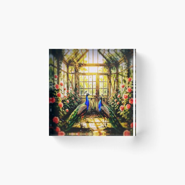 Item preview, Two Elegant Peacocks Art Print designed and sold by The Empire Of Digital Art..