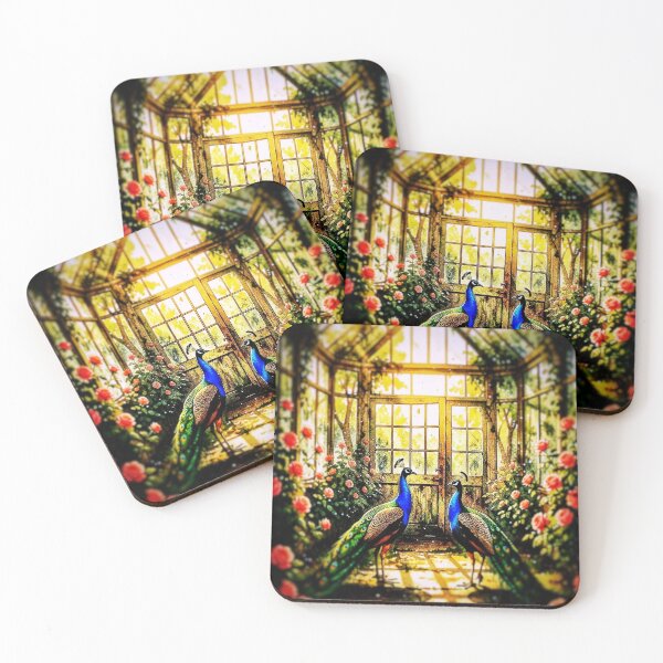 Item preview, Two Elegant Peacocks Art Print designed and sold by The Empire Of Digital Art..
