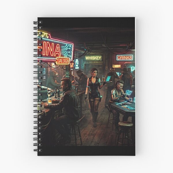 Artikelvorschau, Cyberpunk-Bar – Neon-Atmosphäre und futuristische Stadtnacht entworfen und verkauft von Kek-Ina.