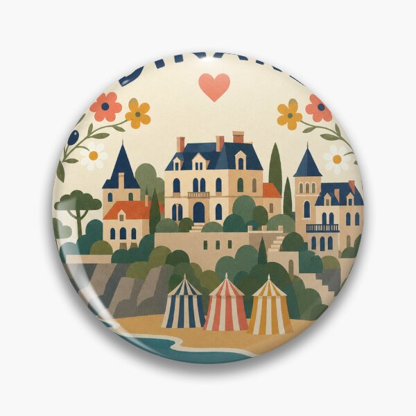 Item preview, Dinard France Travel Souvenir Modern Folk Art designed and sold by VisualArtsOasis.