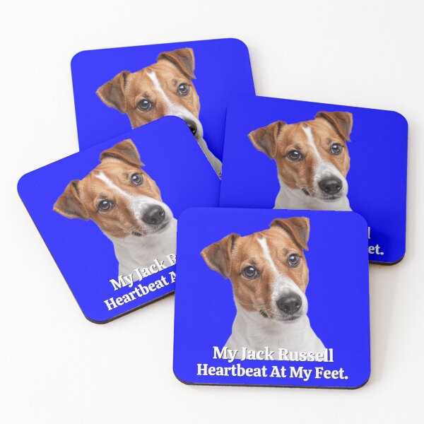 Item preview, Jack Russell Dog Owner My Jack Russell Heartbeat At My Feet Dog Owner Art Design designed and sold by fantasticdesign.