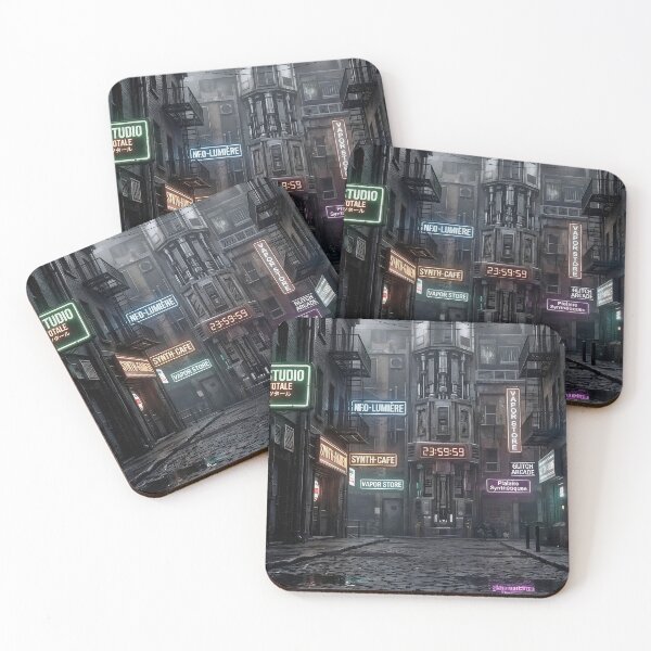 Item preview, Cyberpunk Dark Alley - Rain, Neon Lights, and Future Megalopolis designed and sold by Kek-Ina.