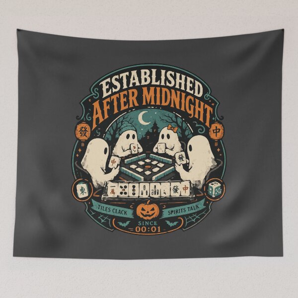 Item preview, Spooky Halloween Mahjong Club – Mahjong Lover Design designed and sold by JansenGS.