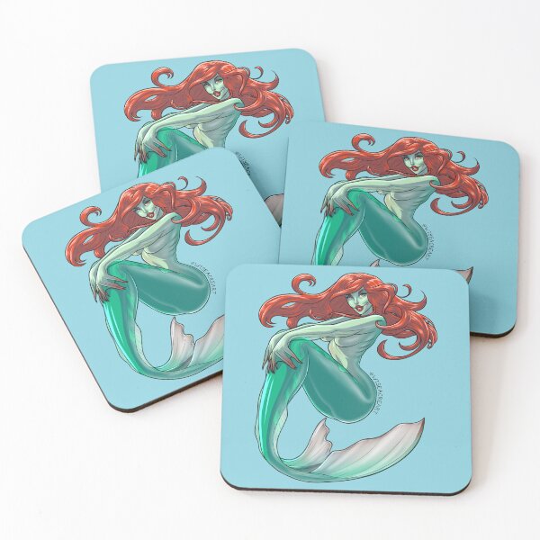Item preview, Mermaid Babe Monster Girl Pin-Up designed and sold by wiseacreart.