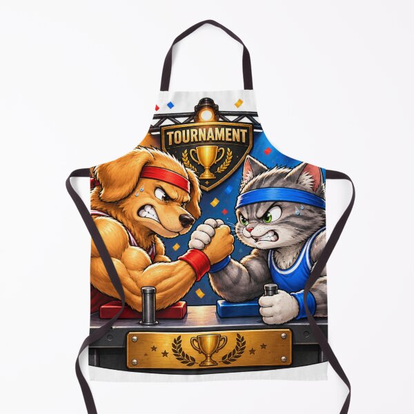Item preview, Arm wrestling tournament – muscle dog versus cat designed and sold by Gletschie.