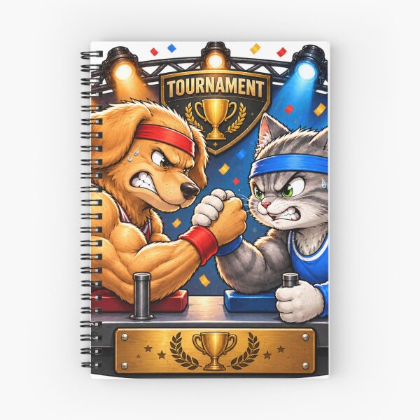 Item preview, Arm wrestling tournament – muscle dog versus cat designed and sold by Gletschie.