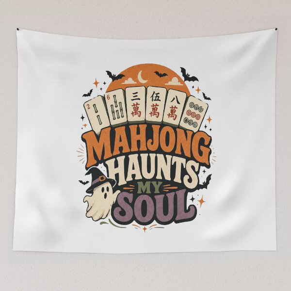 Item preview, Spooky Halloween Mahjong Club – Mahjong Lover Design designed and sold by JansenGS.
