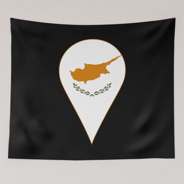 Item preview, Cyprus Flag Location Pin Map Marker | Cypriot Destination GPS Icon designed and sold by NTGUILTY.