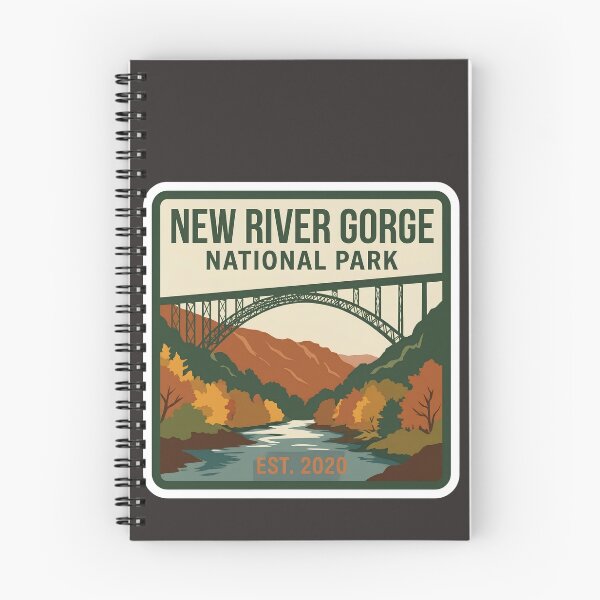 Item preview, New River Gorge National Park West Virginia Retro Bridge Badge designed and sold by LittleArij.