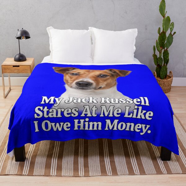 Item preview, Jack Russell Dog Owner My Jack Russell Stares At Me Like I Owe Him Money Art Design designed and sold by fantasticdesign.