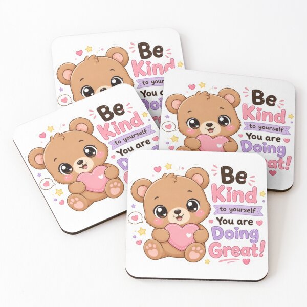 Item preview, Cute Kawaii Baby Bear Sticker | Be Kind to Yourself | You Are Doing Great | Motivational Quote Sticker | Cute Bear Gift designed and sold by Vegasstickers.