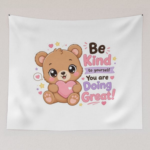 Item preview, Cute Kawaii Baby Bear Sticker | Be Kind to Yourself | You Are Doing Great | Motivational Quote Sticker | Cute Bear Gift designed and sold by Vegasstickers.