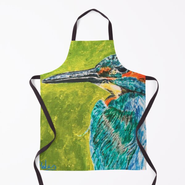 Aperçu de l'œuvre Portrait de martin-pêcheur : Peinture acrylique créée et vendue par Charlotte's Shop of Bird Stuff.