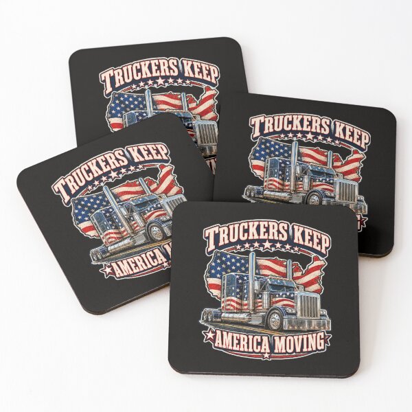 Item preview, Truckers Keep America Moving – Patriotic US Trucker designed and sold by Zerberus71.