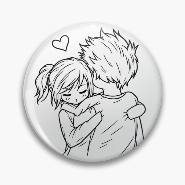 Item preview, Cute Couple Hugging Line Art designed and sold by B&H.