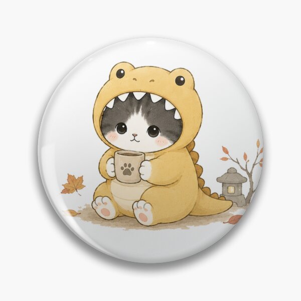 Item preview, crococat and a nice cup of tea designed and sold by Brambleflex.