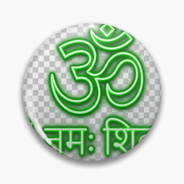 Item preview, Om Namah Shivaya Neon Green Sanskrit Mantra - Om Symbol Glow designed and sold by Csaba1983.
