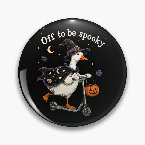 Item preview, Halloween Goose, Off to be Spooky Silly Goose, Funny Goose Scooter Halloween Gift, Spooky Season, Witchy Goose designed and sold by Quiajia.
