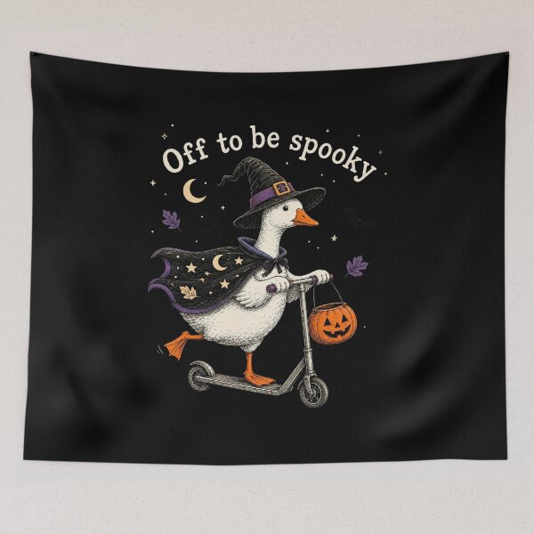 Item preview, Halloween Goose, Off to be Spooky Silly Goose, Funny Goose Scooter Halloween Gift, Spooky Season, Witchy Goose designed and sold by Quiajia.