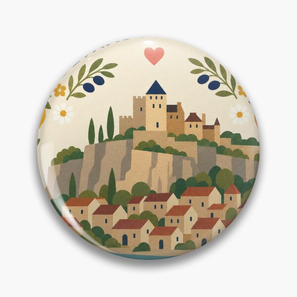 Item preview, Beynac-et-Cazenac France Travel Souvenir Modern Folk Art designed and sold by VisualArtsOasis.