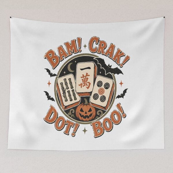 Item preview, Spooky Halloween Mahjong Club – Mahjong Lover Design designed and sold by JansenGS.