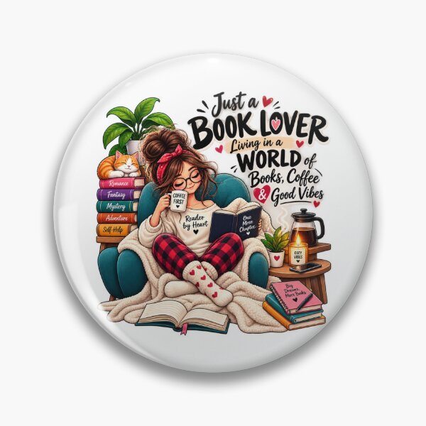 Item preview, Just a Book Lover Cozy Reading Girl Coffee & Good Vibes Design designed and sold by TrendVault USA.