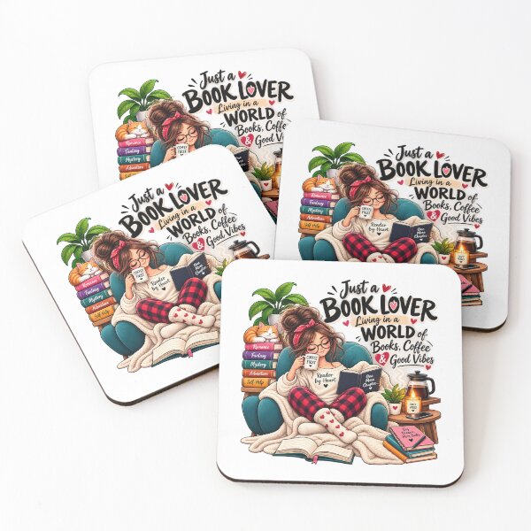 Item preview, Just a Book Lover Cozy Reading Girl Coffee & Good Vibes Design designed and sold by TrendVault USA.