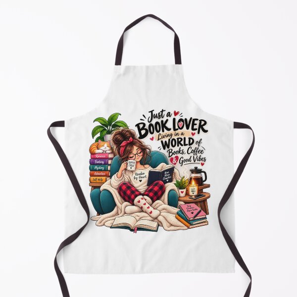 Item preview, Just a Book Lover Cozy Reading Girl Coffee & Good Vibes Design designed and sold by TrendVault USA.