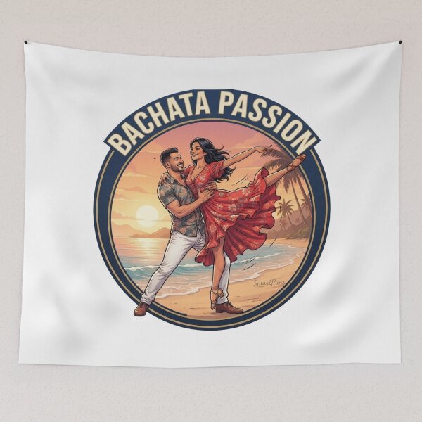 Item preview, Bachata Passion Retro Emblem – Acrobatic Latino Dance Couple Lift, Round Beach Sunset Graphic Novel Apparel Sticker designed and sold by SmartPuns.