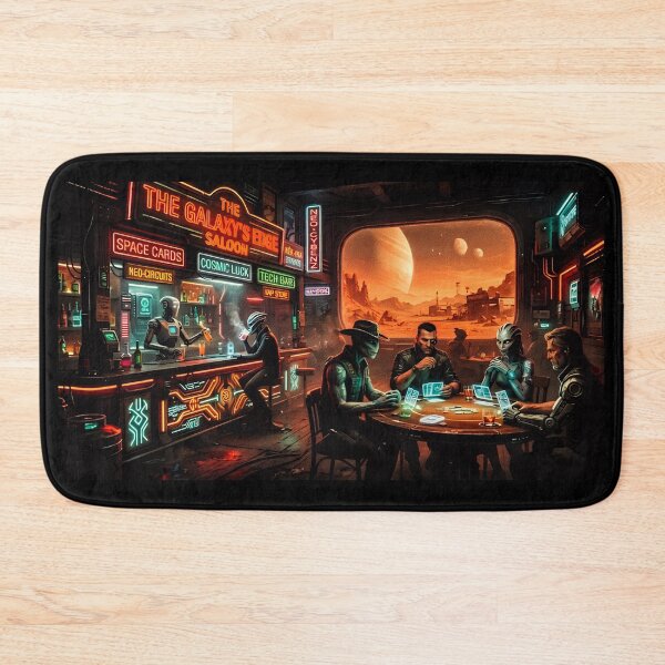 Item preview, The Cyberpunk Saloon - Futuristic Western Atmosphere and Neon Lights designed and sold by Kek-Ina.