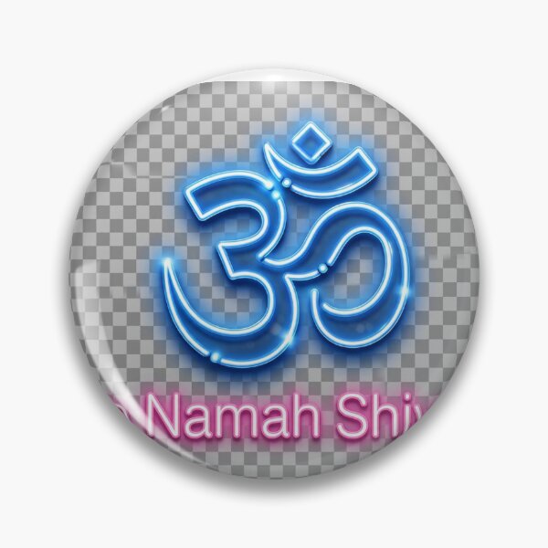Artikelvorschau, Om Namah Shivaya Blau und Pink Neon – Spirituelles Leuchten des Om-Symbols entworfen und verkauft von Csaba1983.
