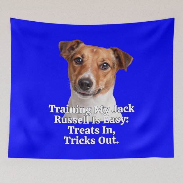 Aperçu de l'œuvre Dresser son Jack Russell, c'est facile : des friandises pour les dents, des tours pour les tours ! créée et vendue par fantasticdesign.