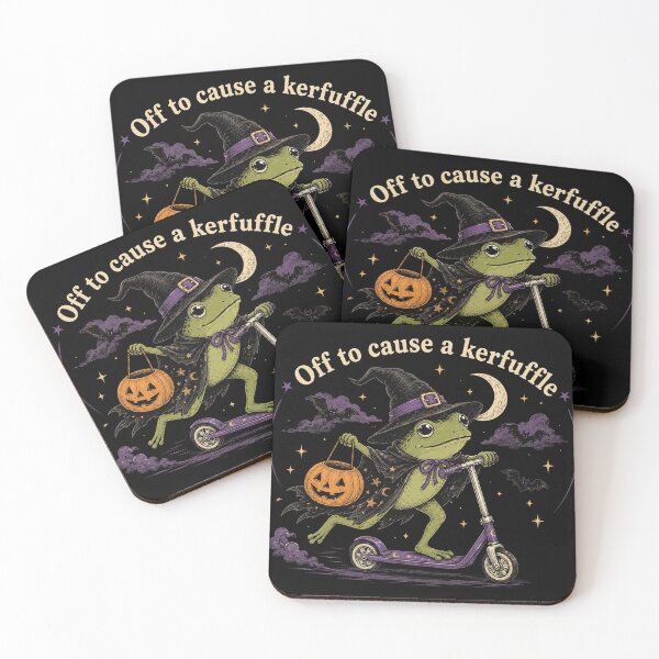 Item preview, Halloween Frog Witch Scooter Off to Cause a Kerfuffle, Funny Spooky Frog Shirt designed and sold by Quiajia.