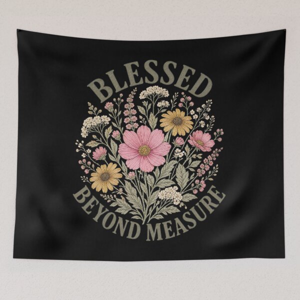Item preview, Blessed Beyond Measure Floral Wreath Shirt | Botanical Design designed and sold by MOCH- ART.
